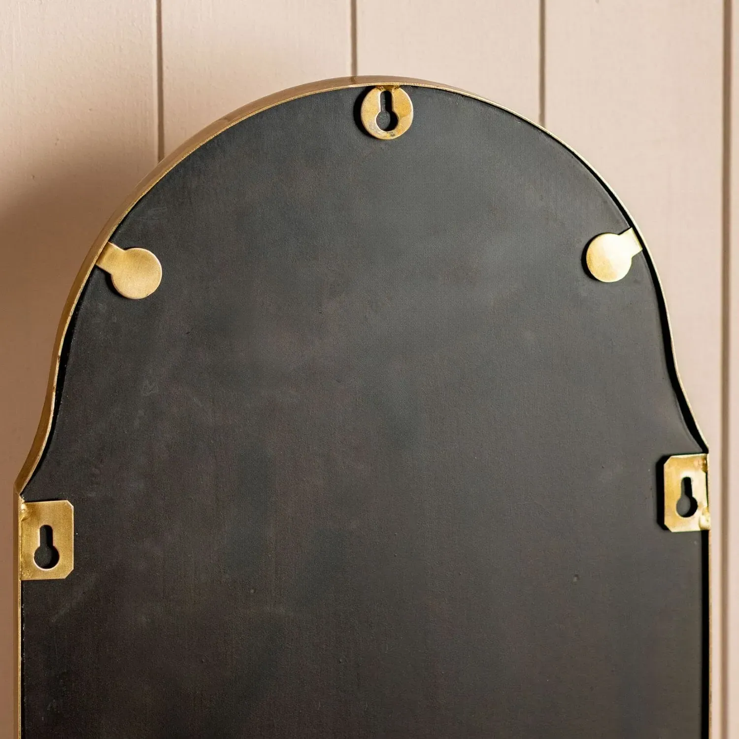 Wall Mirror with Shelf - Antique Brass