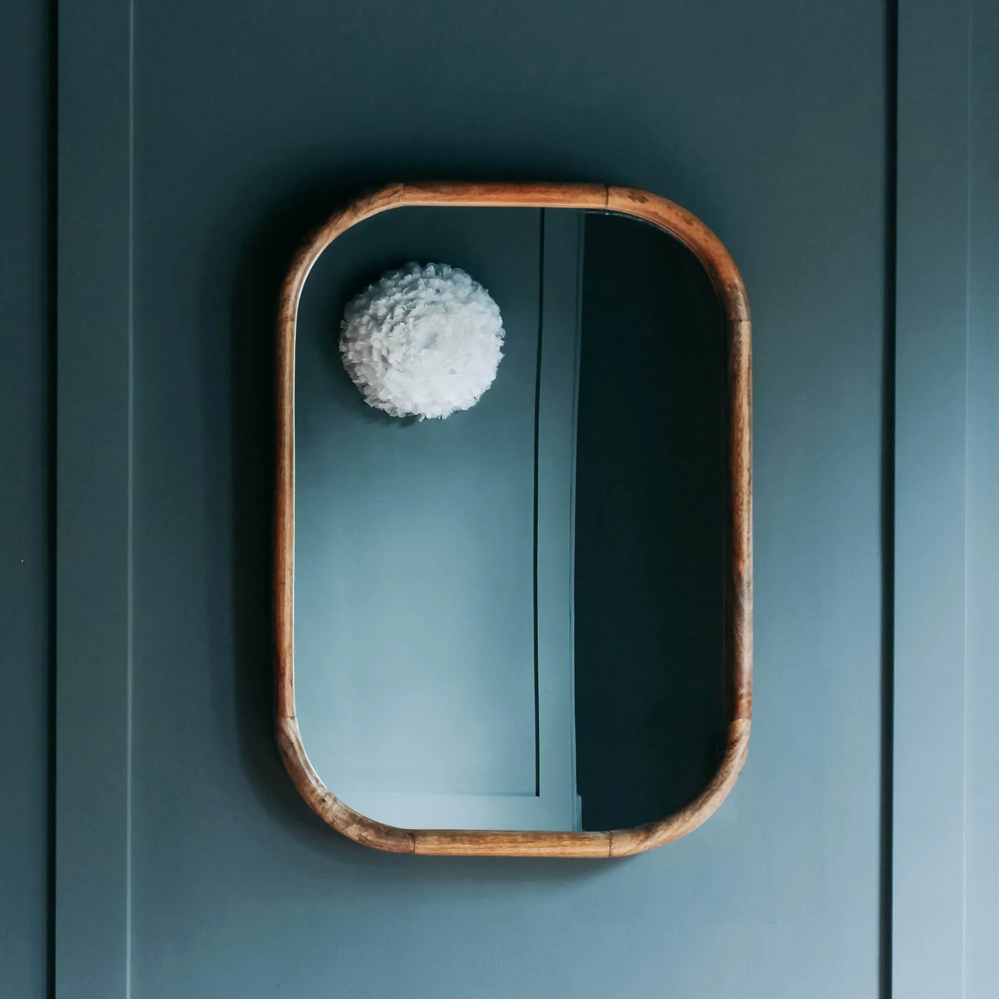 Walter Small Rectangular Mirror - Natural Wood image