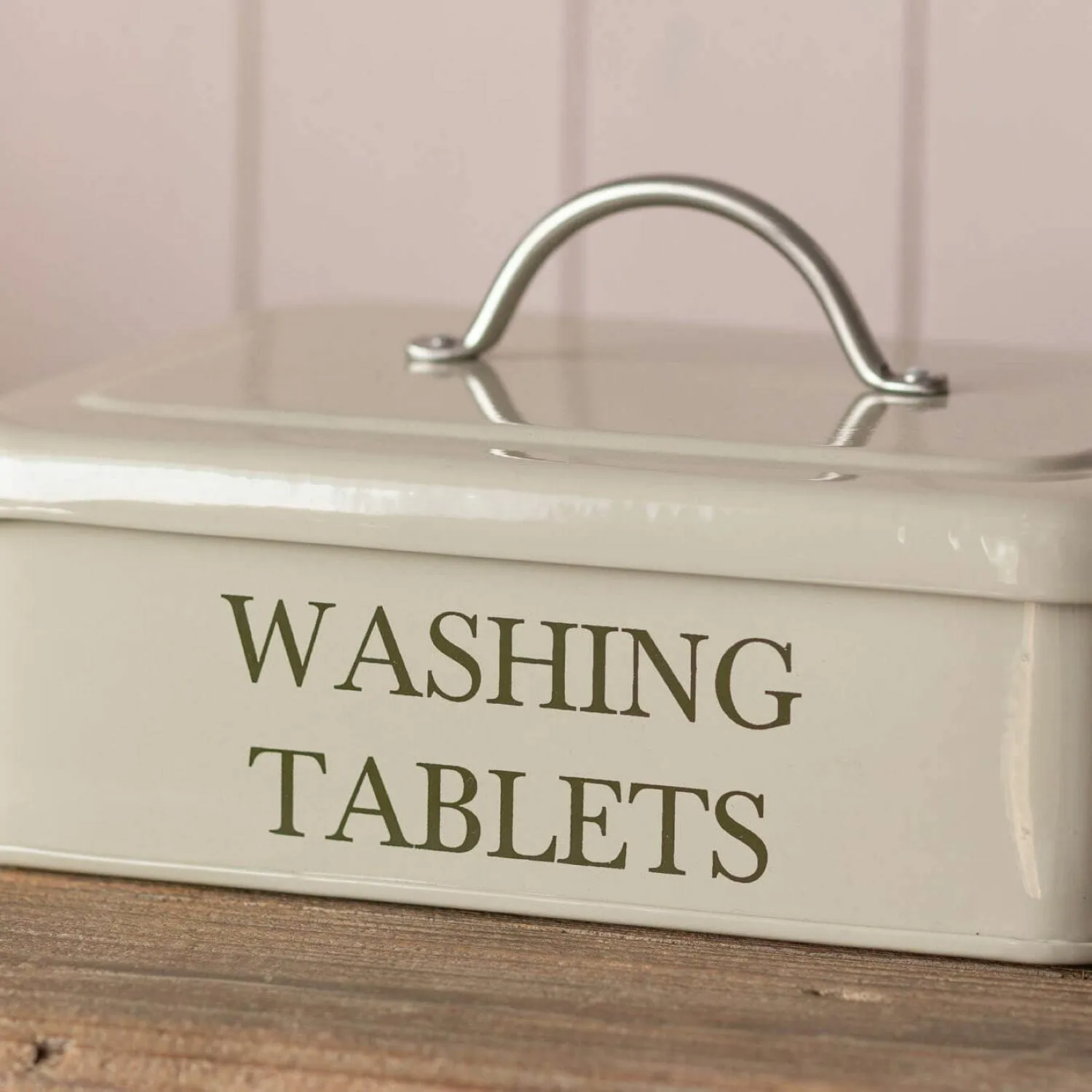 Washing Tablet Box with Lid - Metal