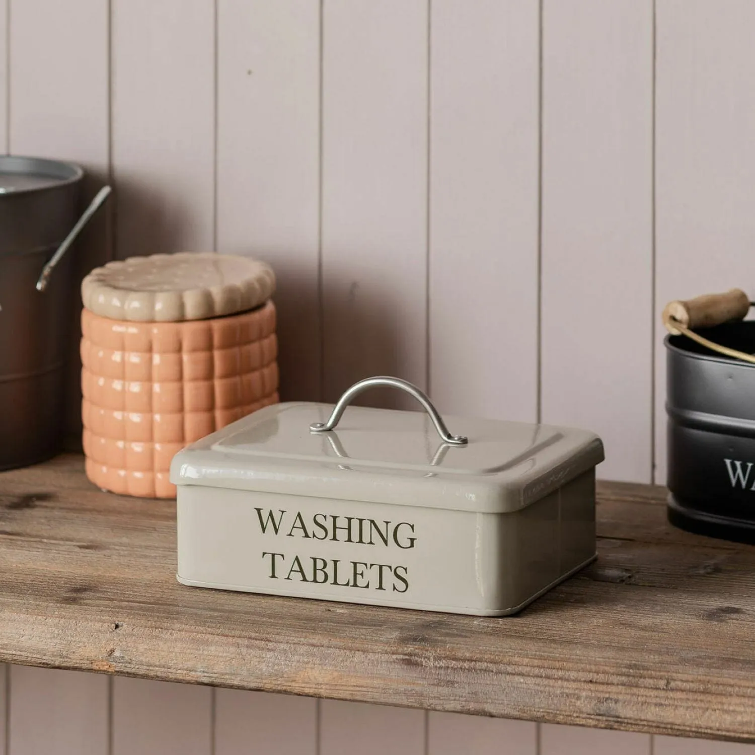 Washing Tablet Box with Lid - Metal image
