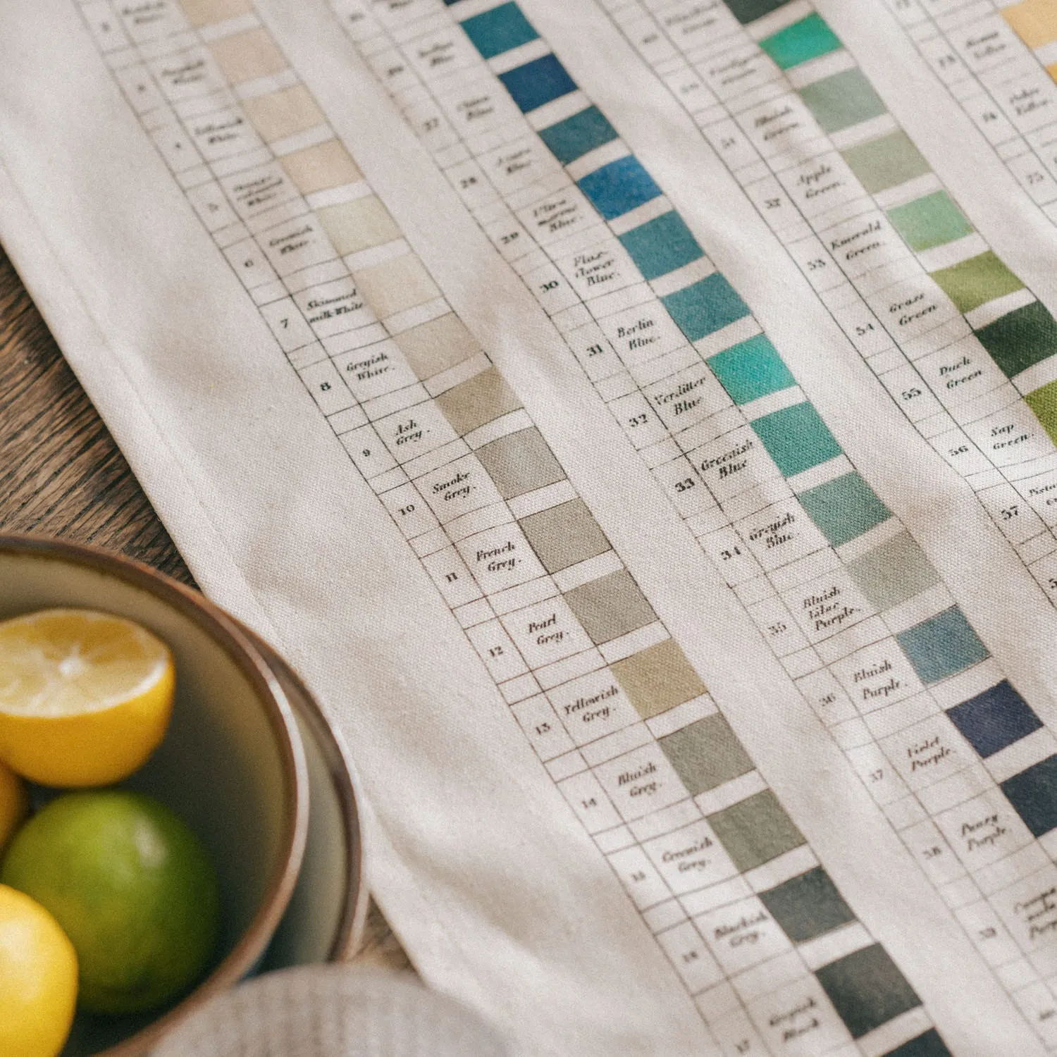 Watercolour Swatchs Tea Towel - Organic Cotton