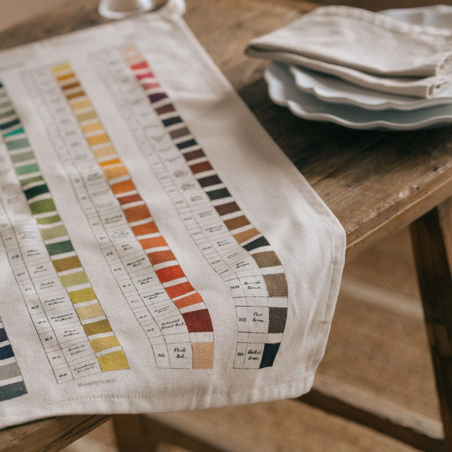 Watercolour Swatchs Tea Towel - Organic Cotton