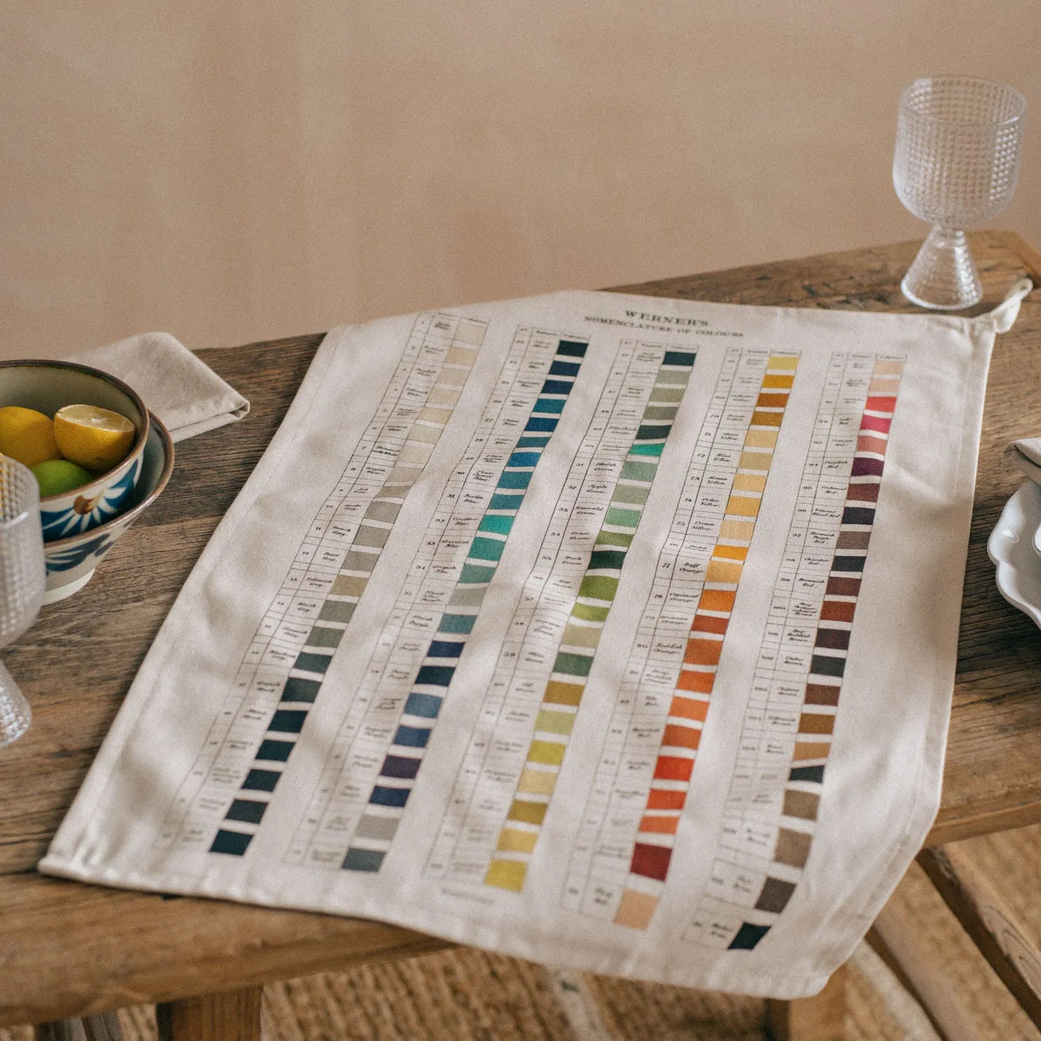 Watercolour Swatchs Tea Towel - Organic Cotton image