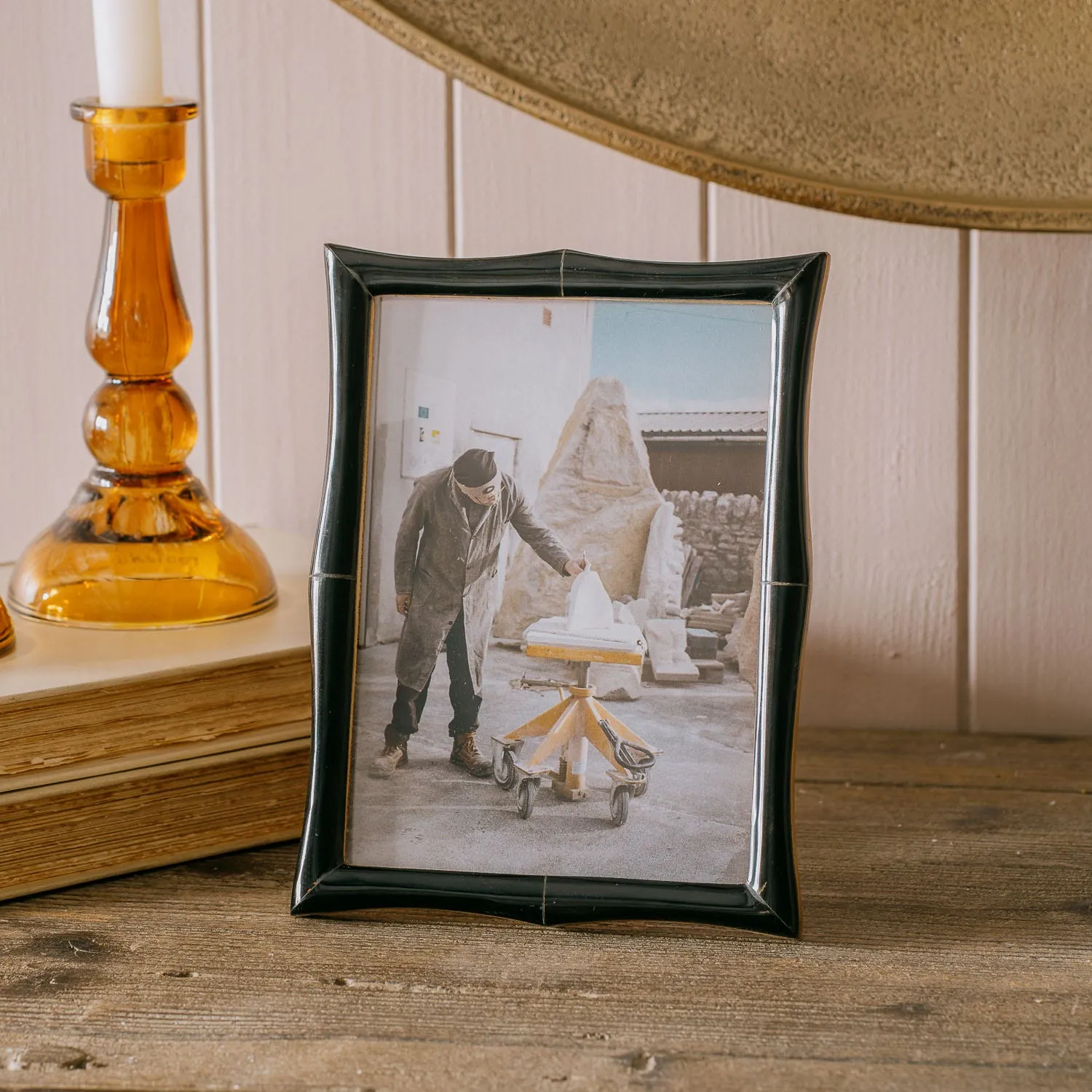 Wave Photo Frame - Black, Resin image