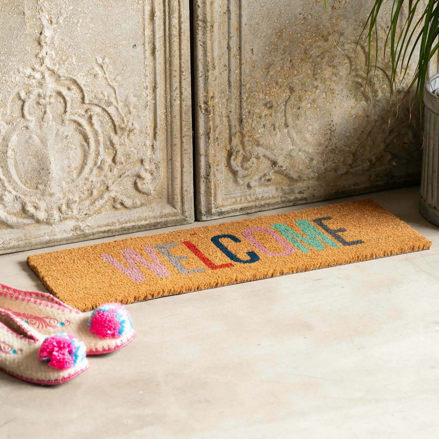 Welcome Door Mat - Multi-Colour, Coconut Fibre image
