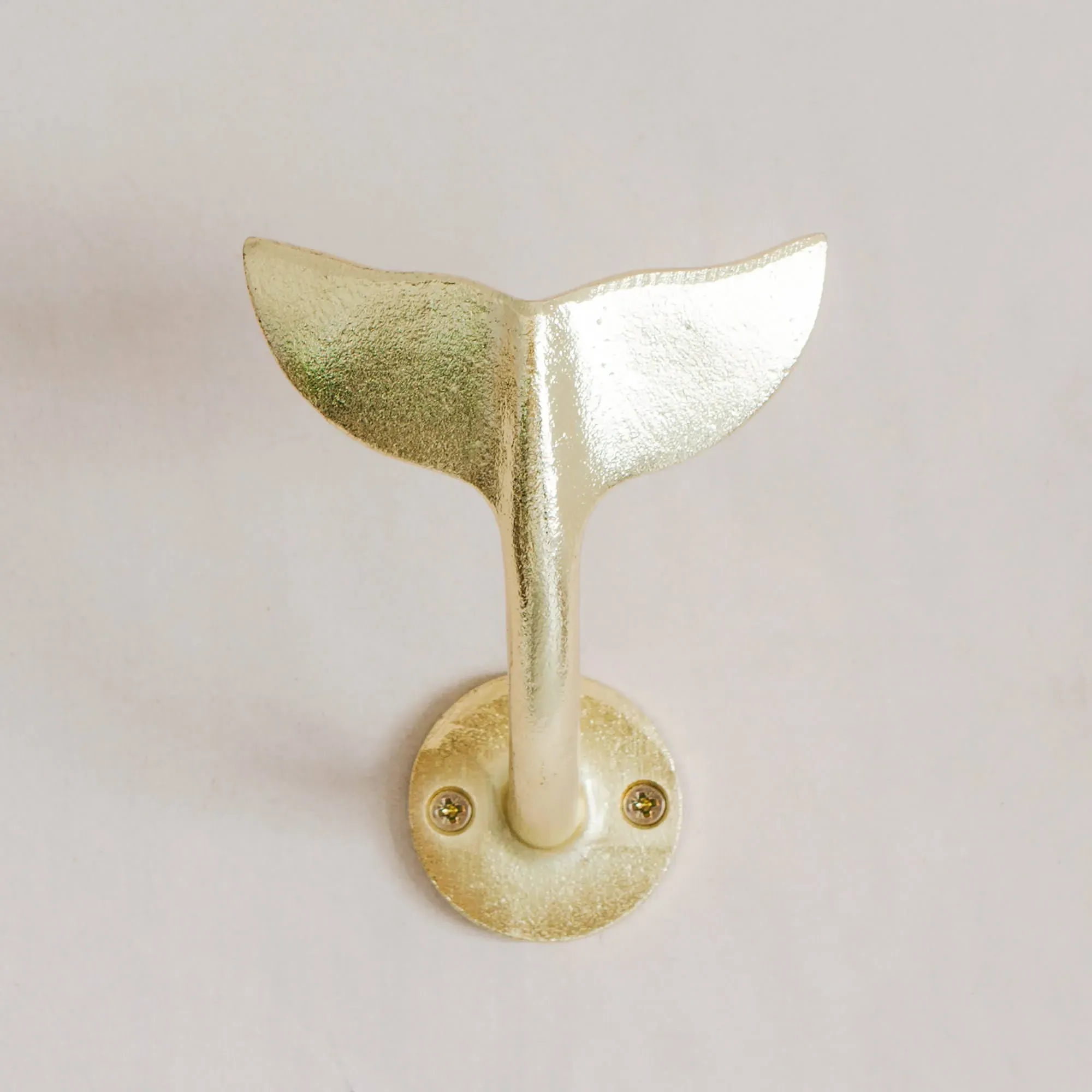 Whale Tail Wall Hook - Gold, Aluminium