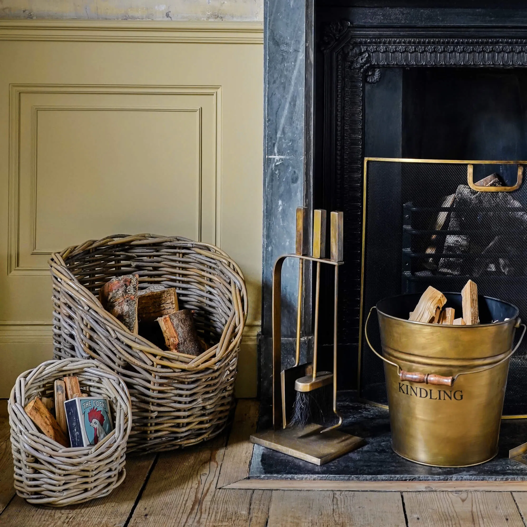 Wicker Kindling Basket - Natural