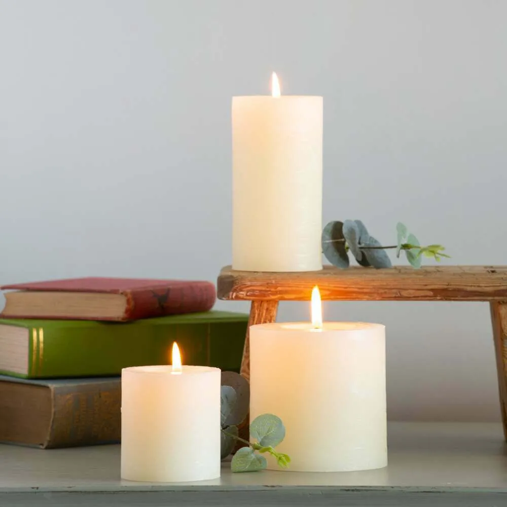 Wide Pillar Candle - Ivory