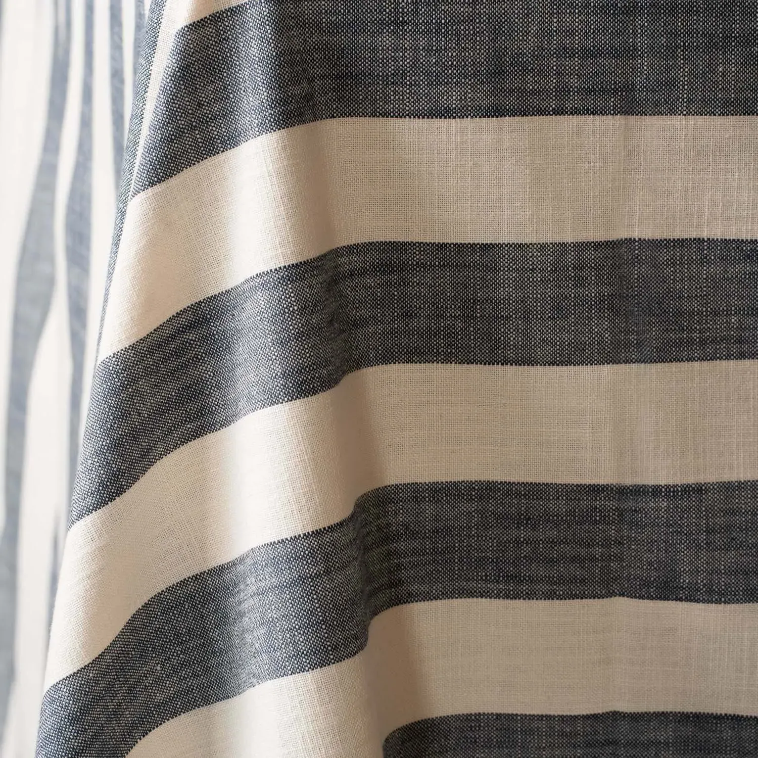 Wide Stripe Table Cloth - Blue