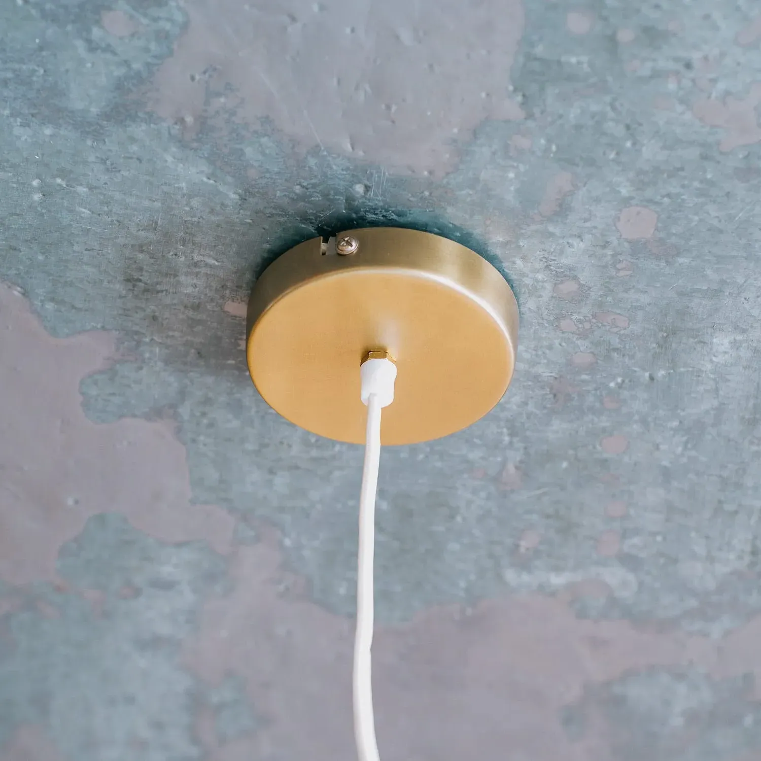 Winged Fabric Ceiling Light - Antiqued Brass