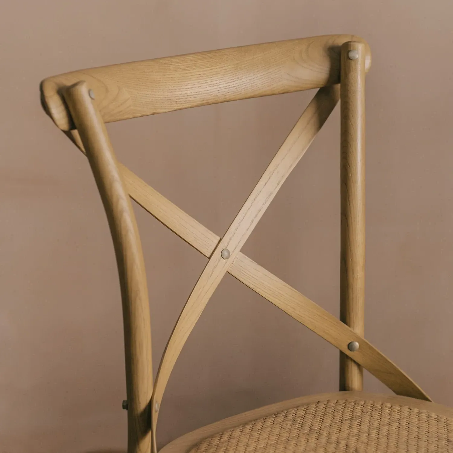 Winslet Cross Back Dining Chair - Natural, Ash Wood