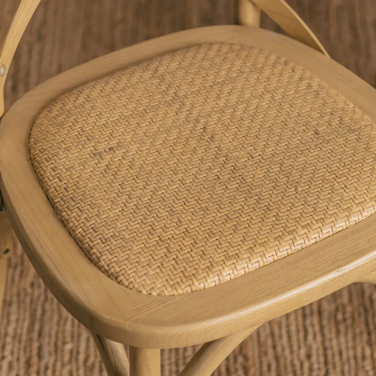 Winslet Cross Back Dining Chair - Natural, Ash Wood