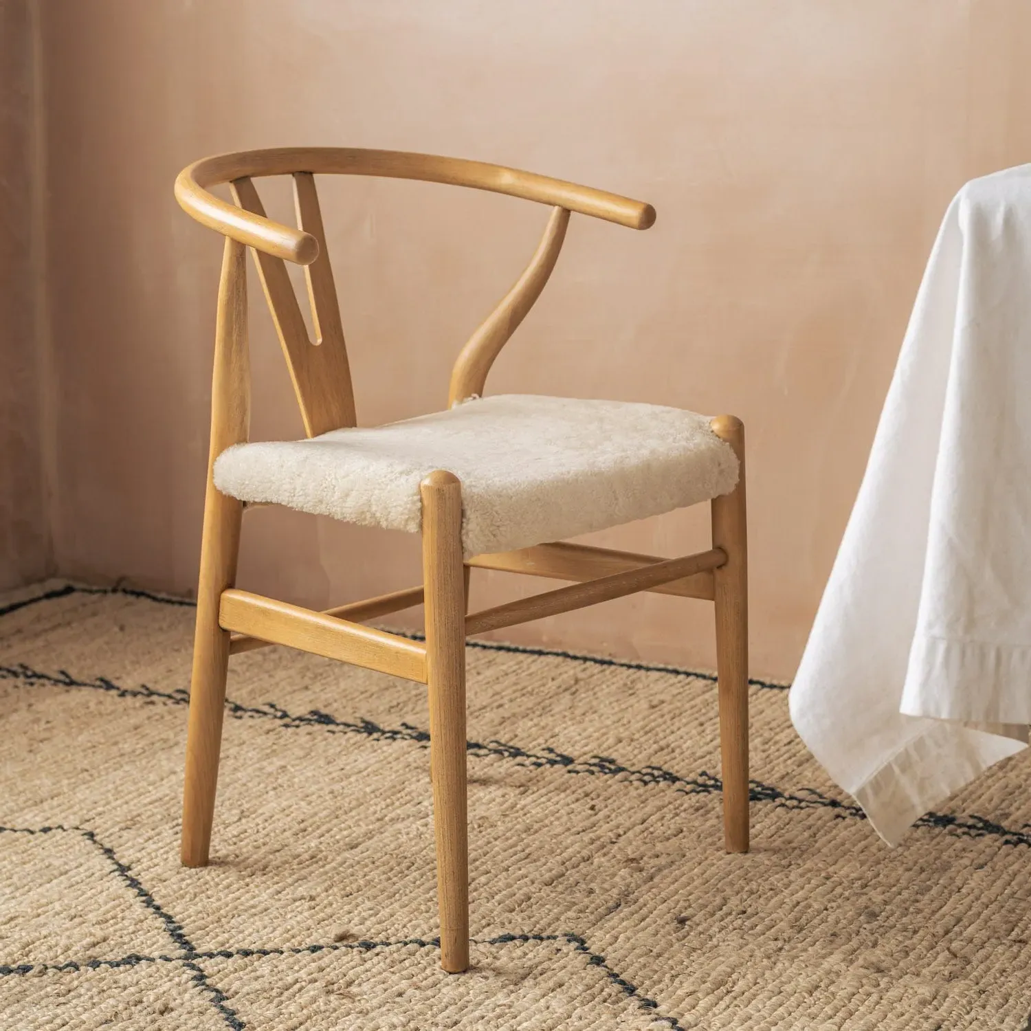 Wishbone Chair - Natural, Wool