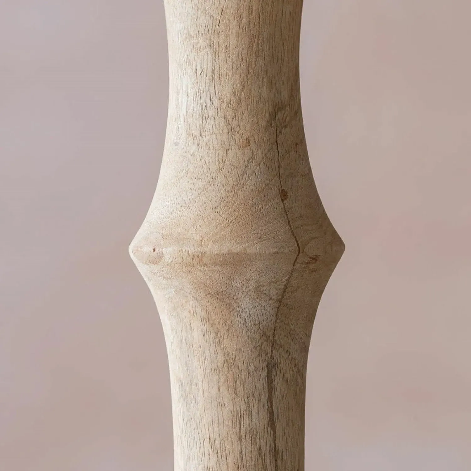 Wooden Bamboo Medium Table Lamp - Mango Wood