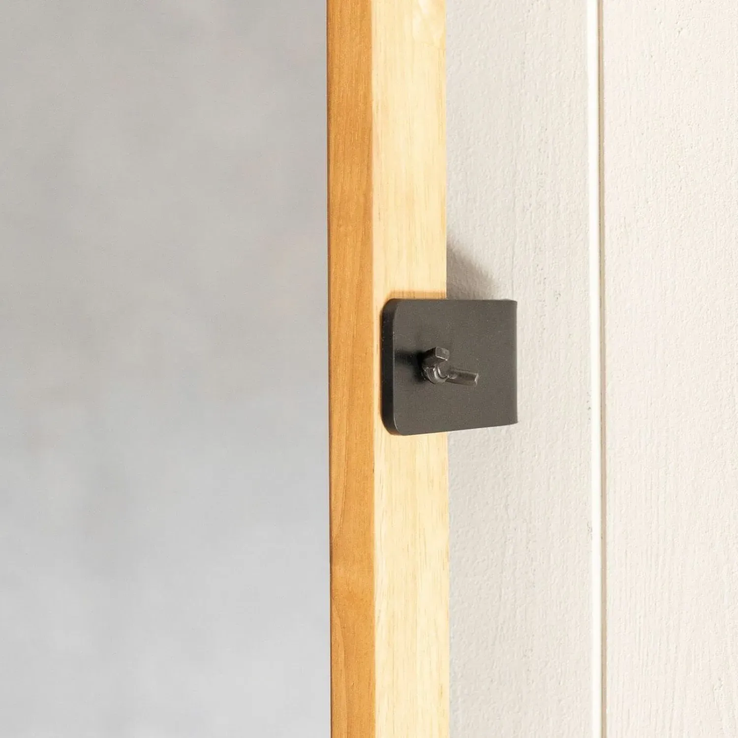 Wooden Edge Wall Mirror with Swivel Frame - Rubber Wood