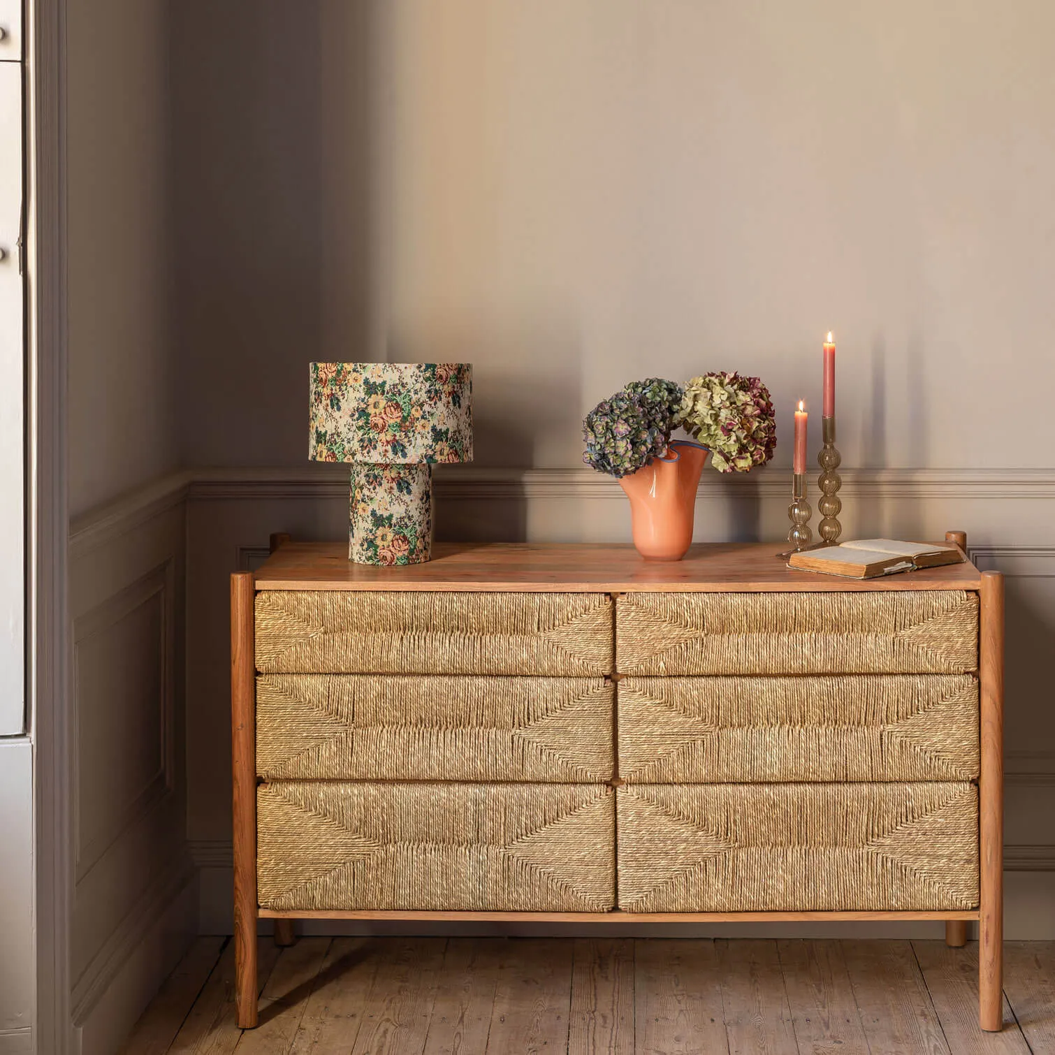 Wrenley 6-Drawer Chest of Drawers - Natural, Acacia Wood image