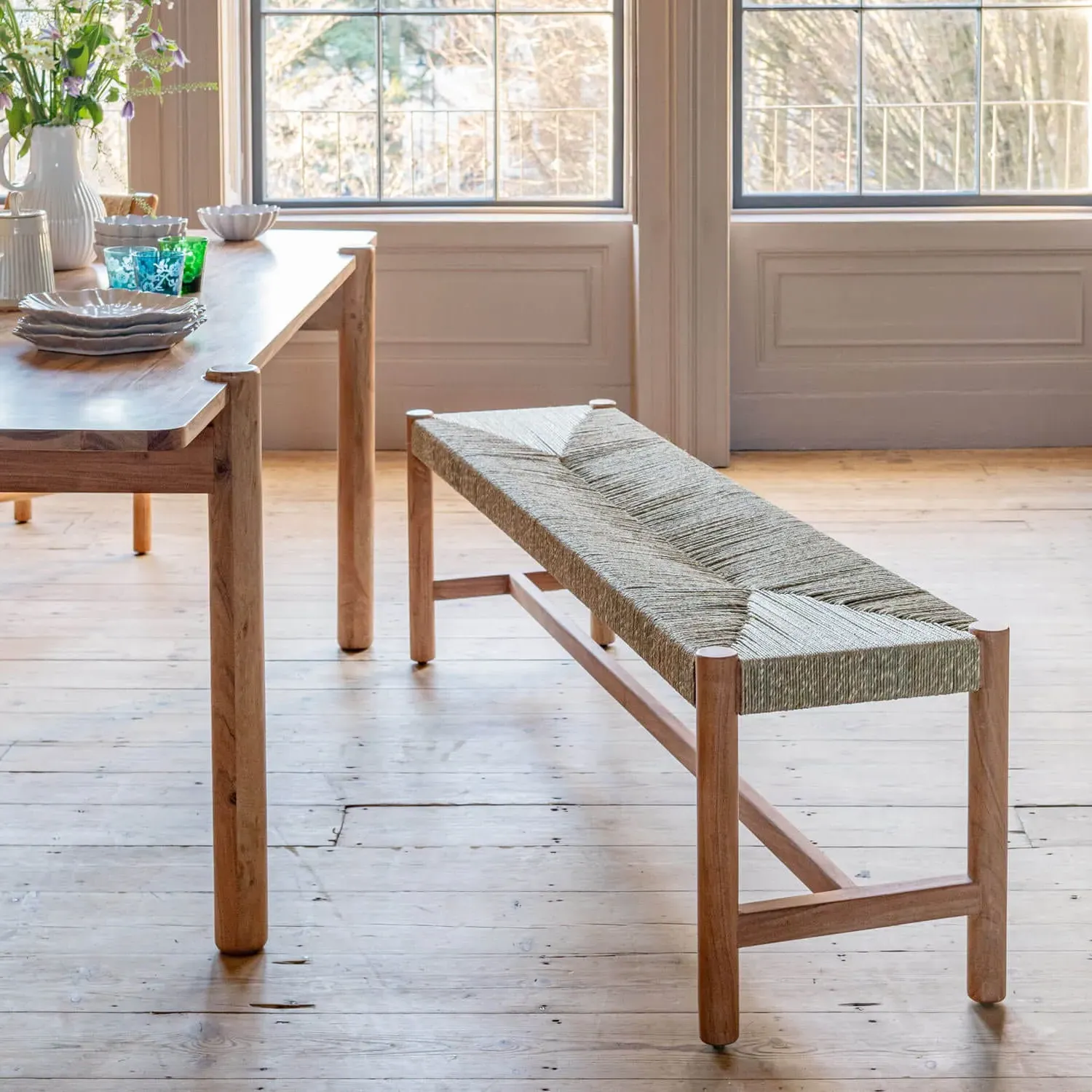 Wrenley Dining Bench - Acacia Wood