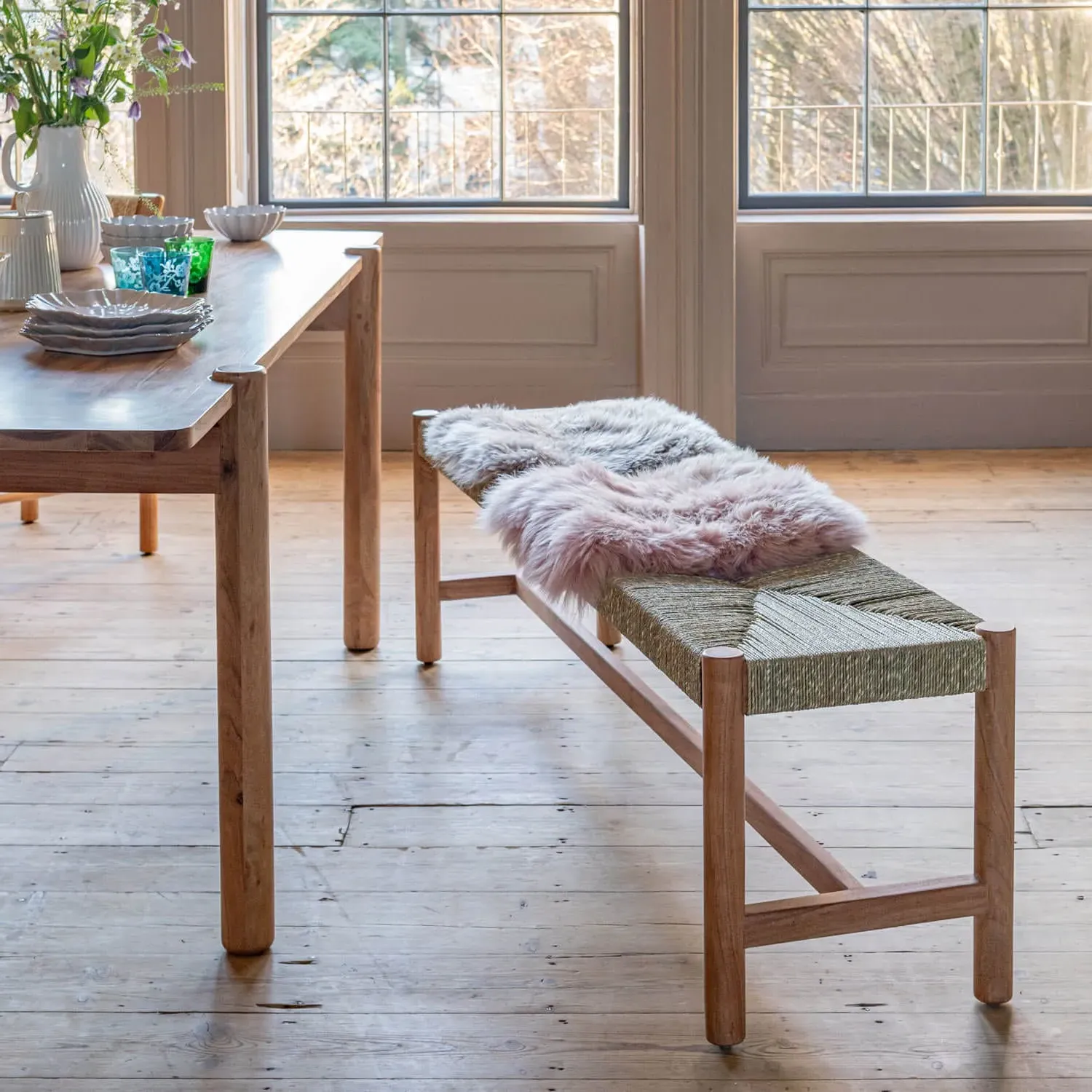 Wrenley Dining Bench - Acacia Wood image