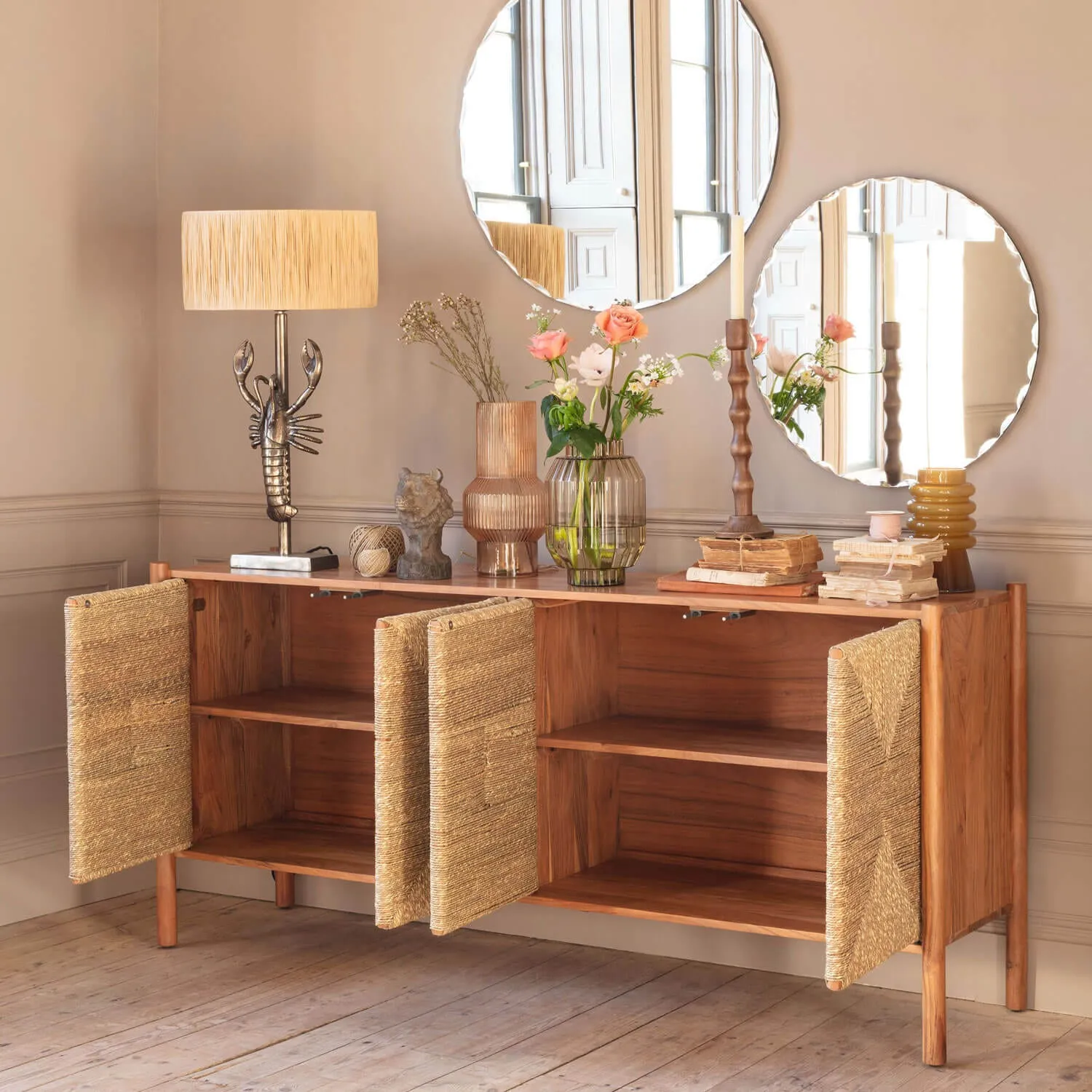 Wrenley Sideboard - Acacia Wood