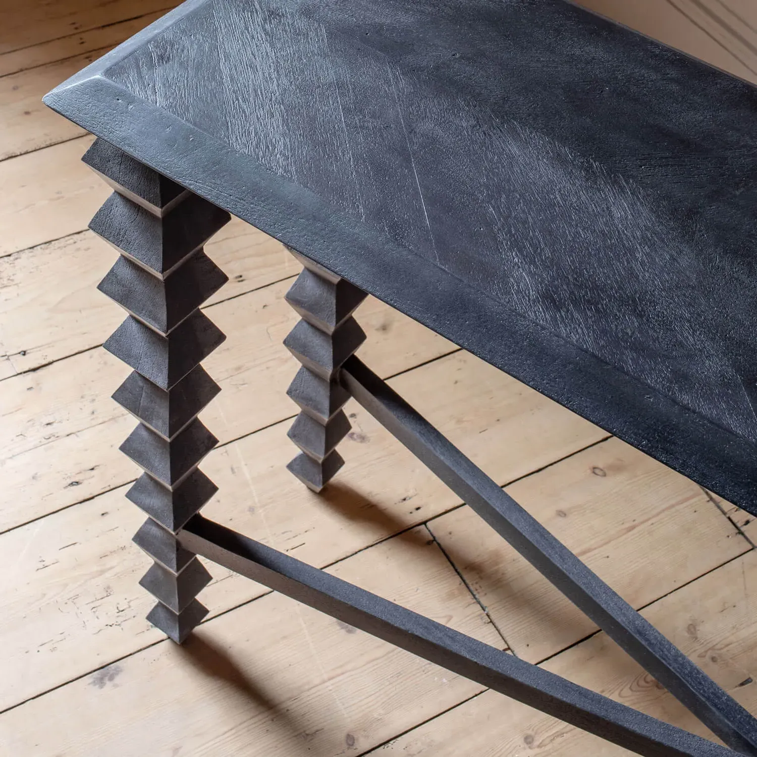 Yasmin Console Table - Black, Mango Wood