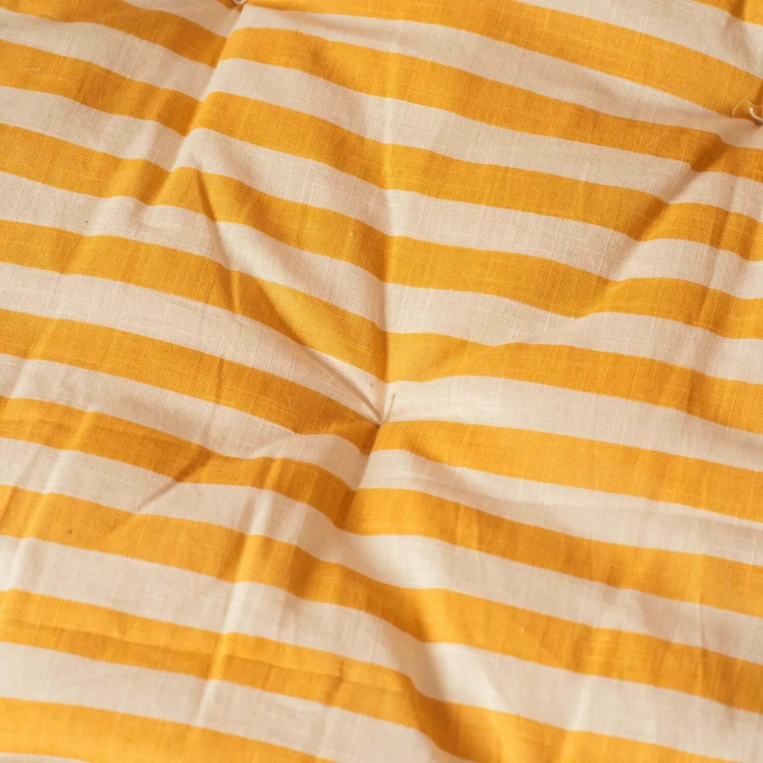 Yellow Candy Stripe Small Seat Mat - Yellow, Cotton