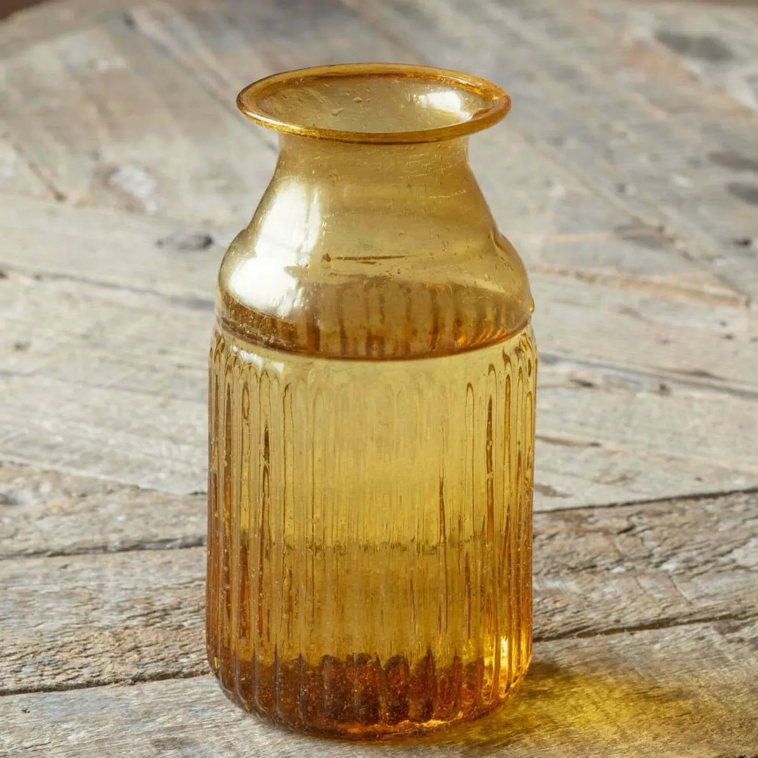 Yellow Recycled Glass Bud Vase - Yellow