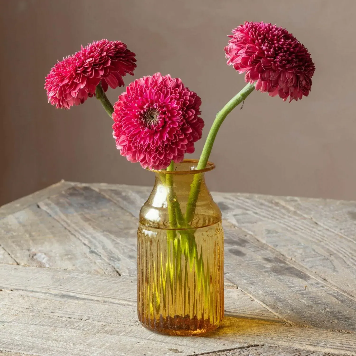 Yellow Recycled Glass Bud Vase - Yellow image