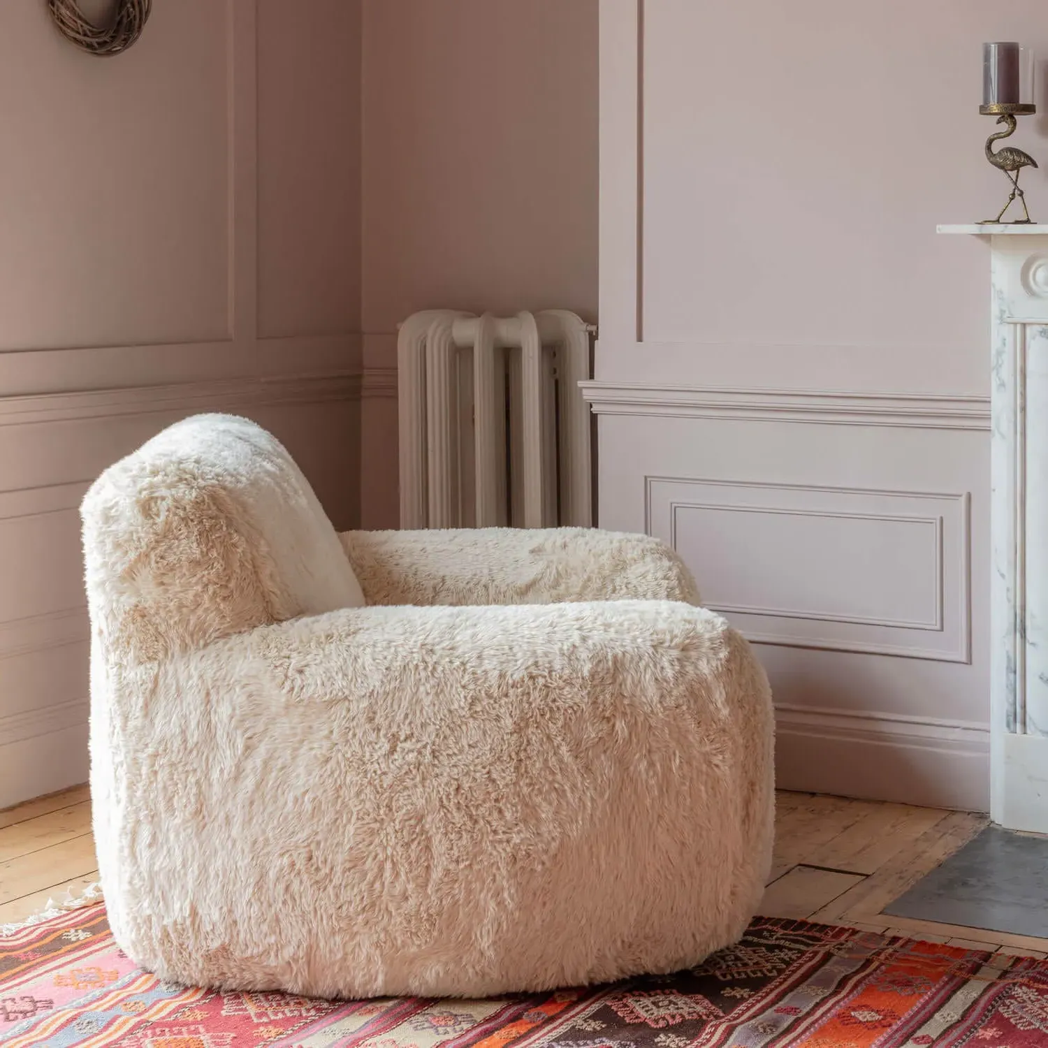 Yeti Armchair - Taupe, Faux Fur