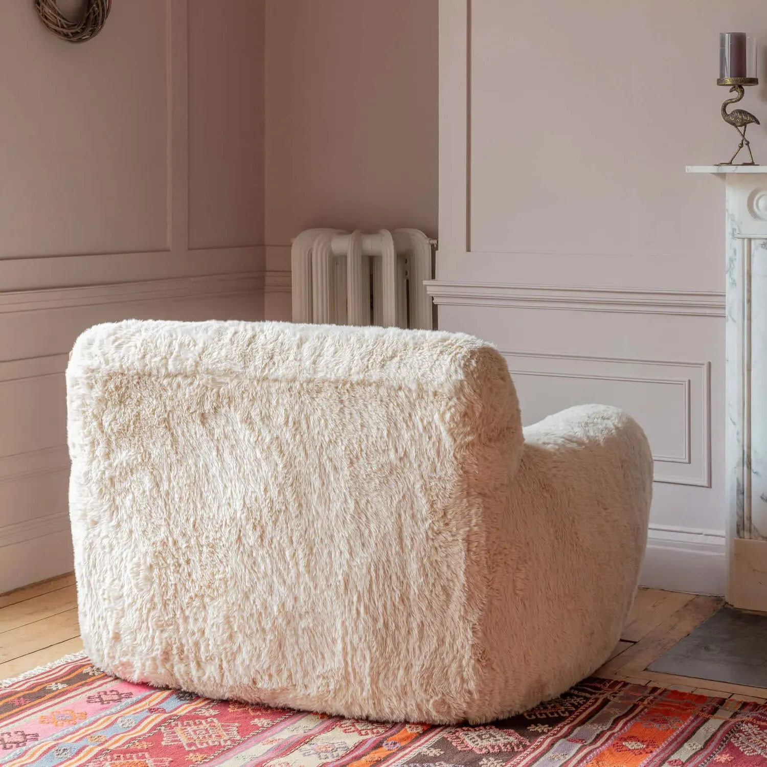 Yeti Armchair - Taupe, Faux Fur