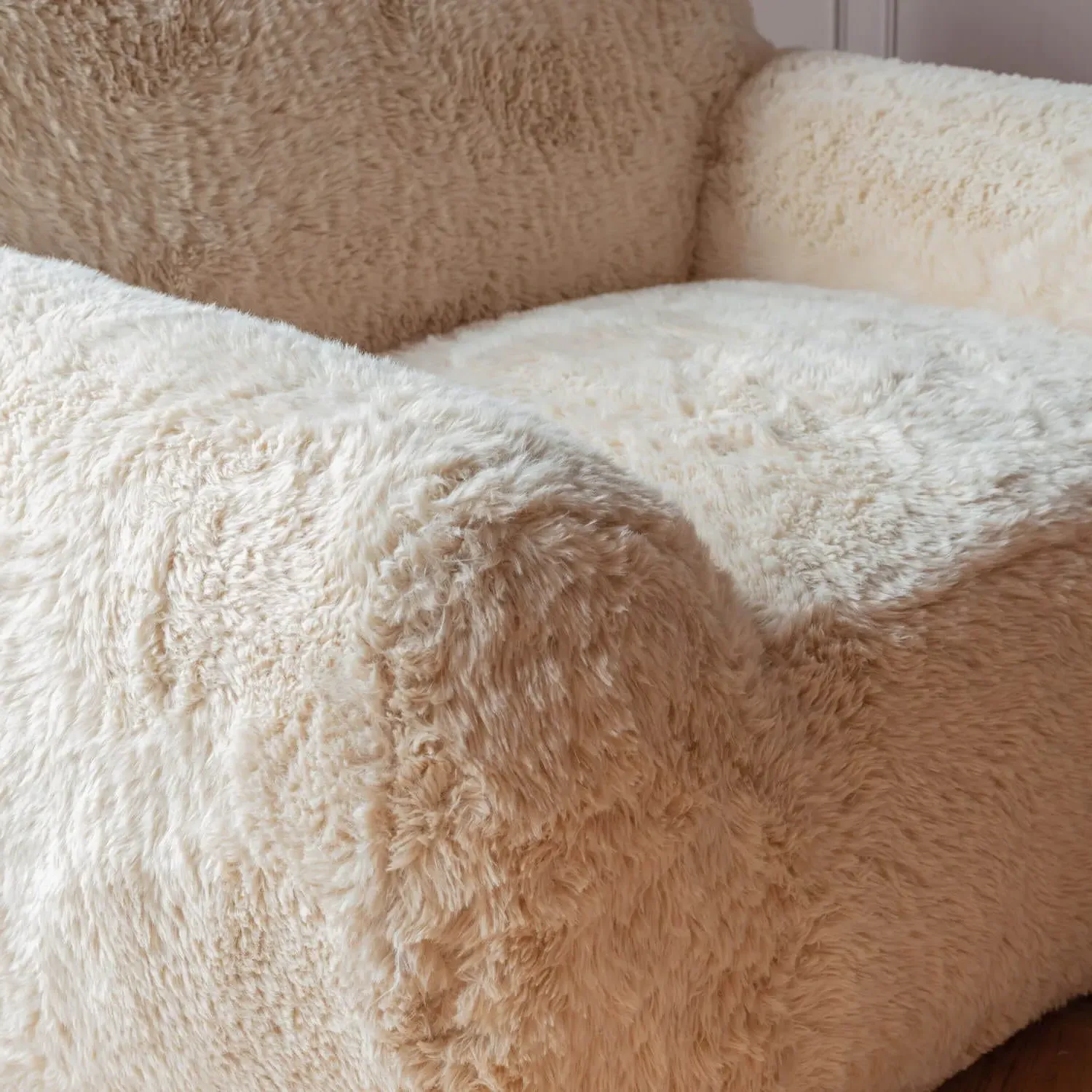 Yeti Armchair - Taupe, Faux Fur
