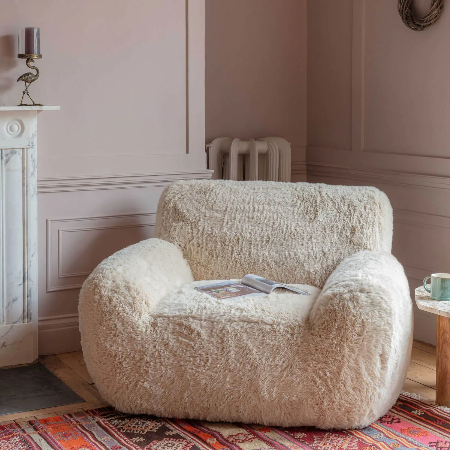 Yeti Armchair - Taupe, Faux Fur image
