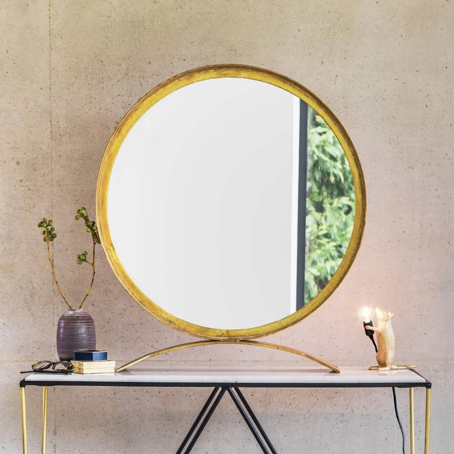 Zander Large Table Mirror - Gold image