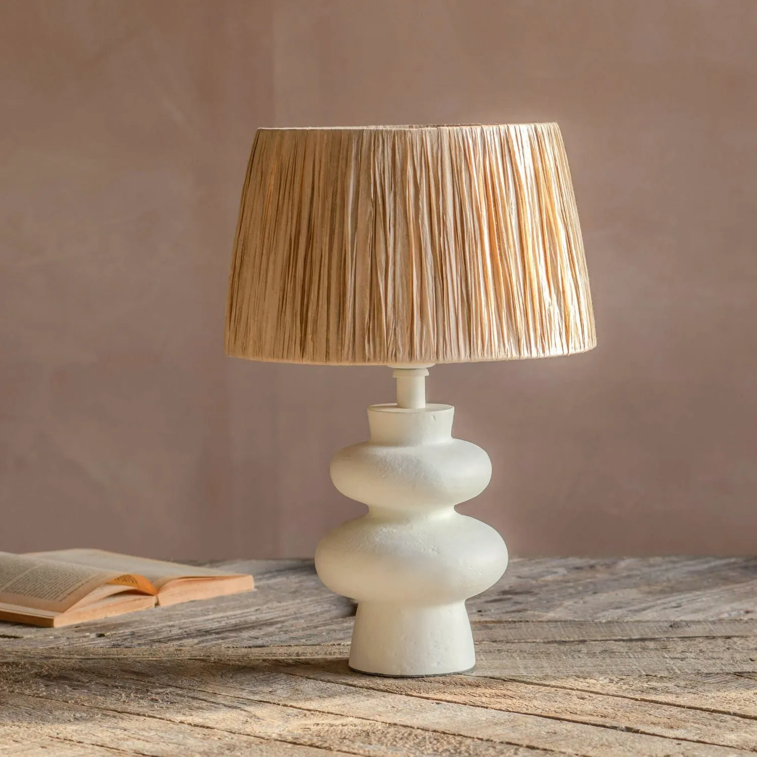 Zyla Table Lamp - White, Metal
