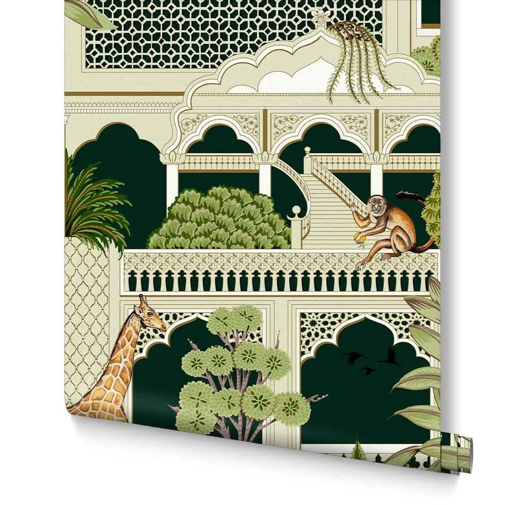 Animahal Emerald Wallpaper - Green