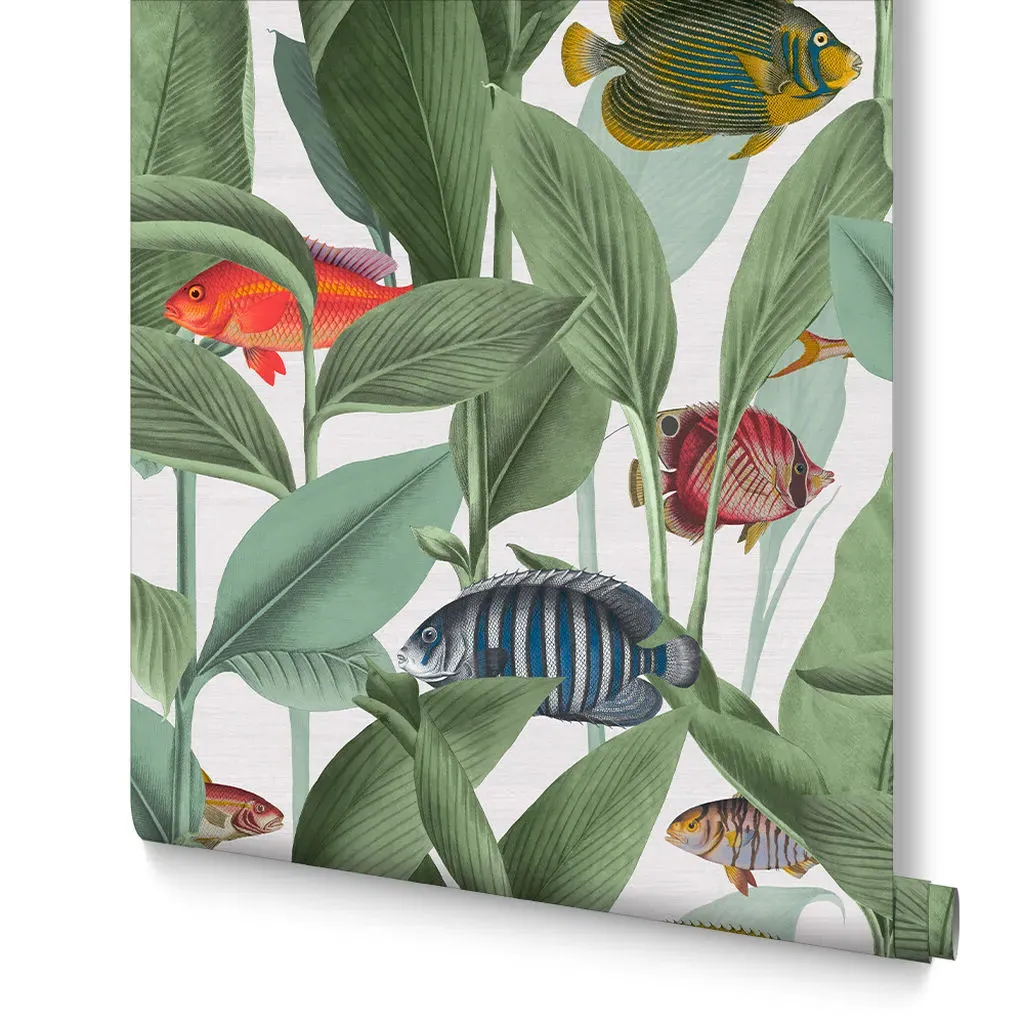 Aquarium Lush Wallpaper - Green