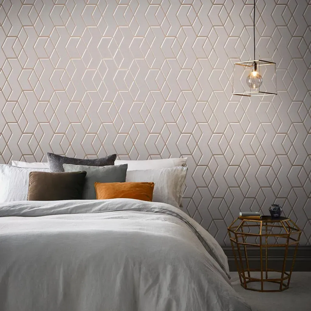 Archetype Geometric Wallpaper - Natural, Gold