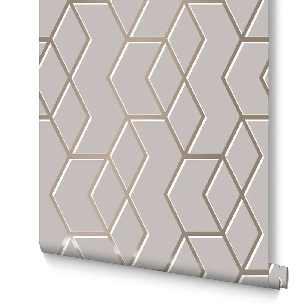 Archetype Geometric Wallpaper - Natural, Gold
