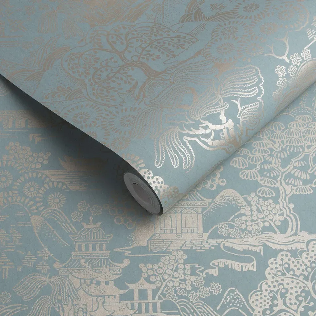 Basuto Duck Egg Wallpaper - Green image