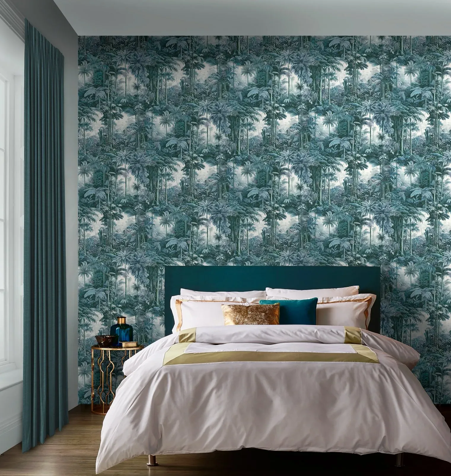 Benmore Ridge Tropical Wallpaper - Twilight