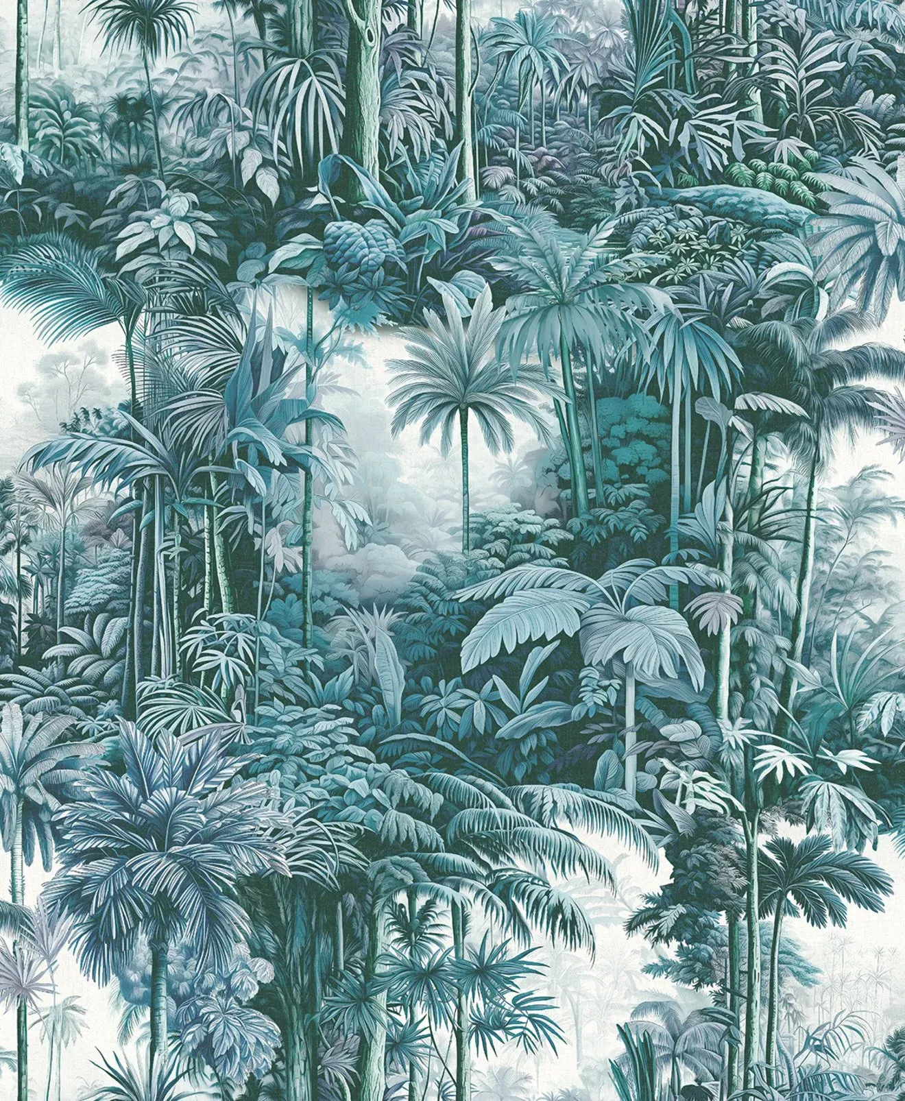 Benmore Ridge Tropical Wallpaper - Twilight