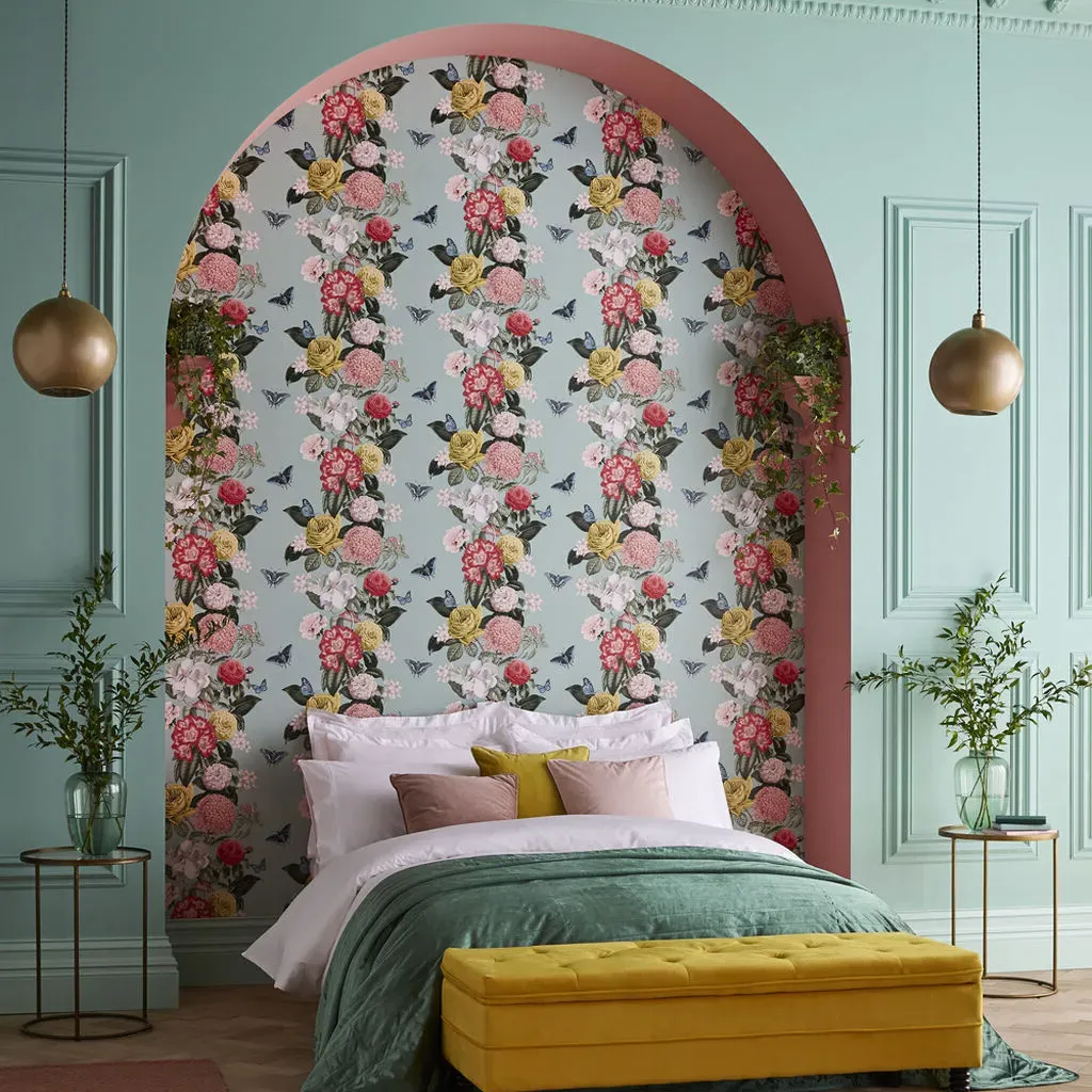 Bloomsbury Neo Mint Floral Wallpaper - Green