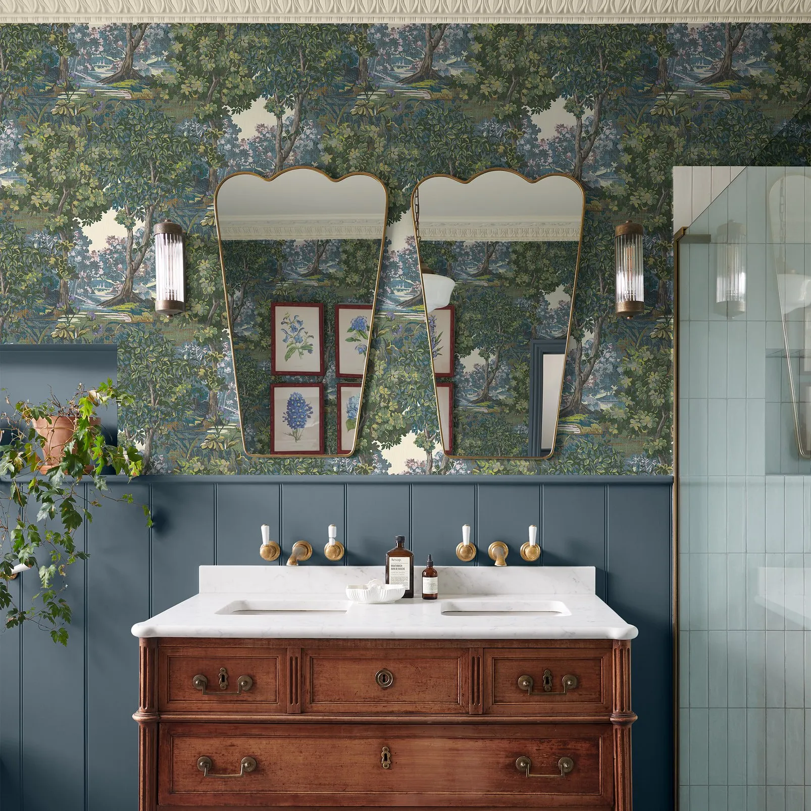 Bodenham Heritage Green Wallpaper - Multi