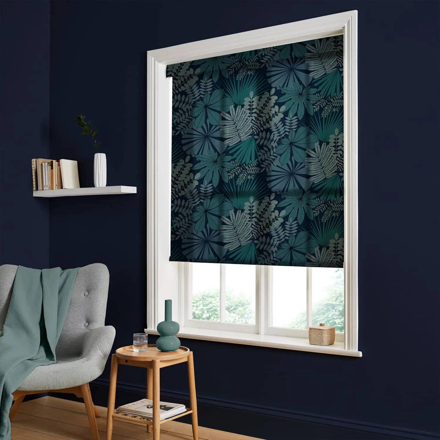 Bohemia Teal Made to Measure Roller Blind - Blue
