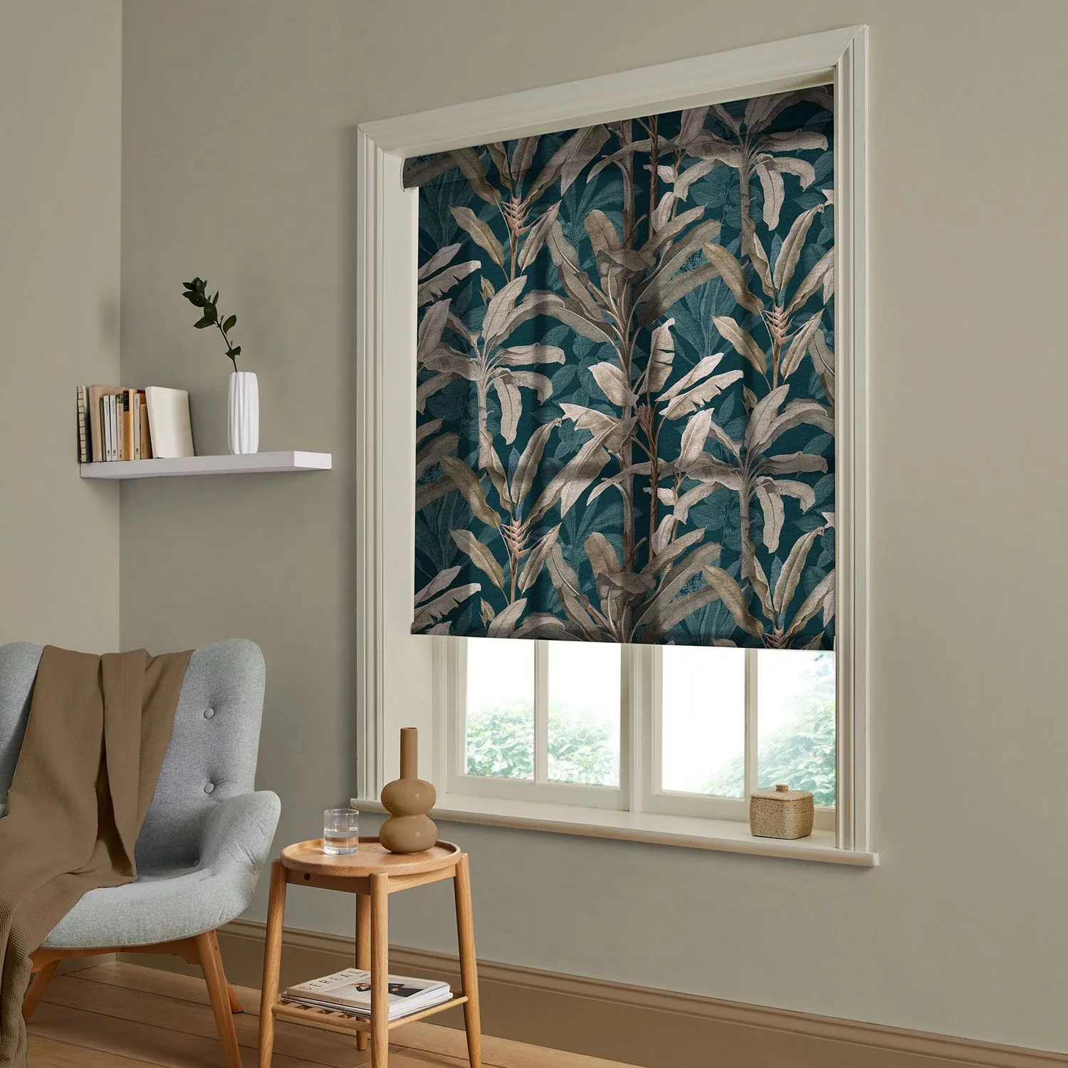 Borneo Teal Made to Measure Roller Blind - Teal