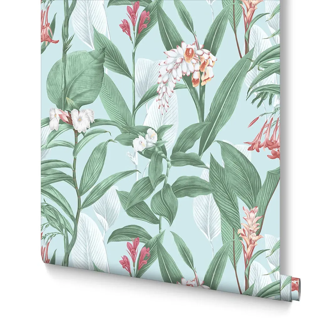 Botanical Wallpaper - Duck Egg