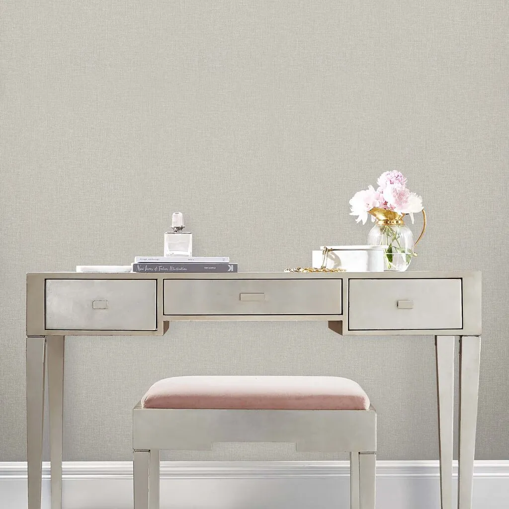 Cambric Texture Wallpaper - Ecru