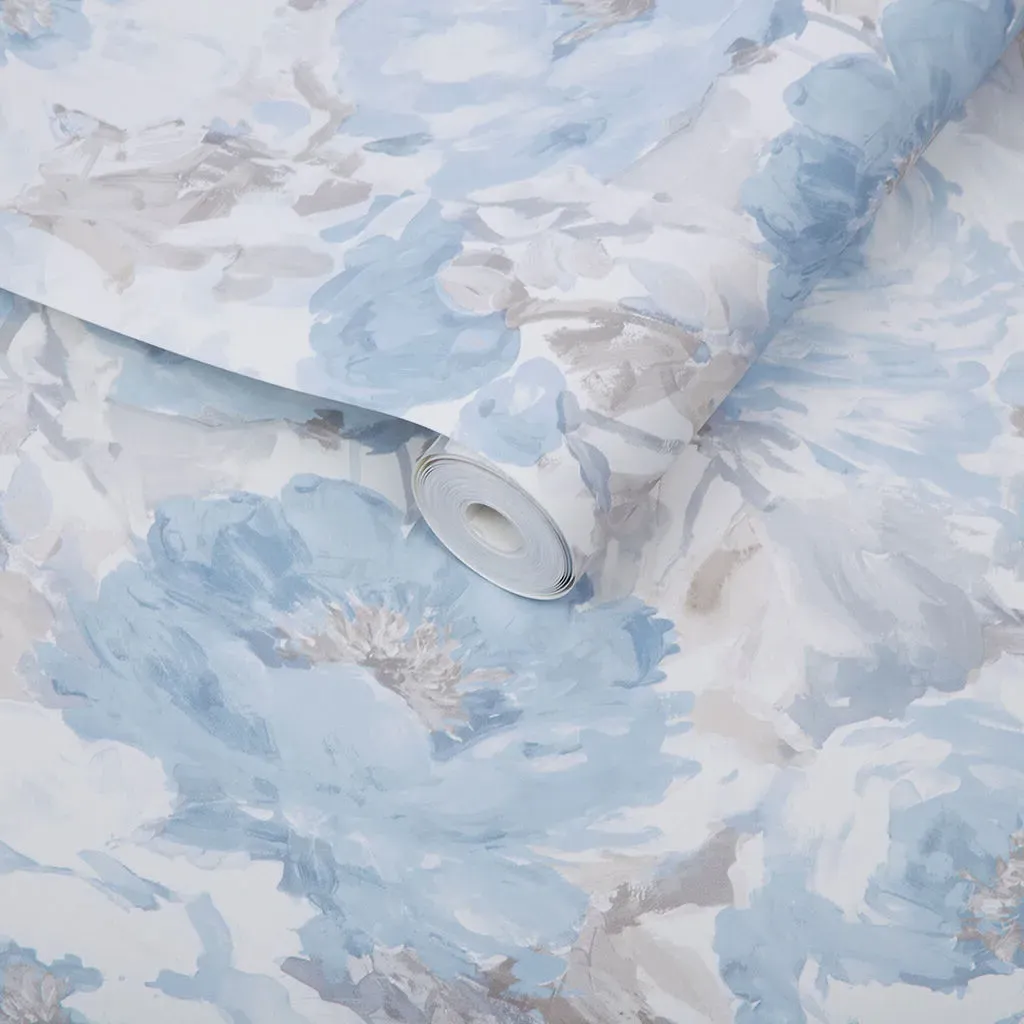 Chelsea Sky Floral Wallpaper - Blue