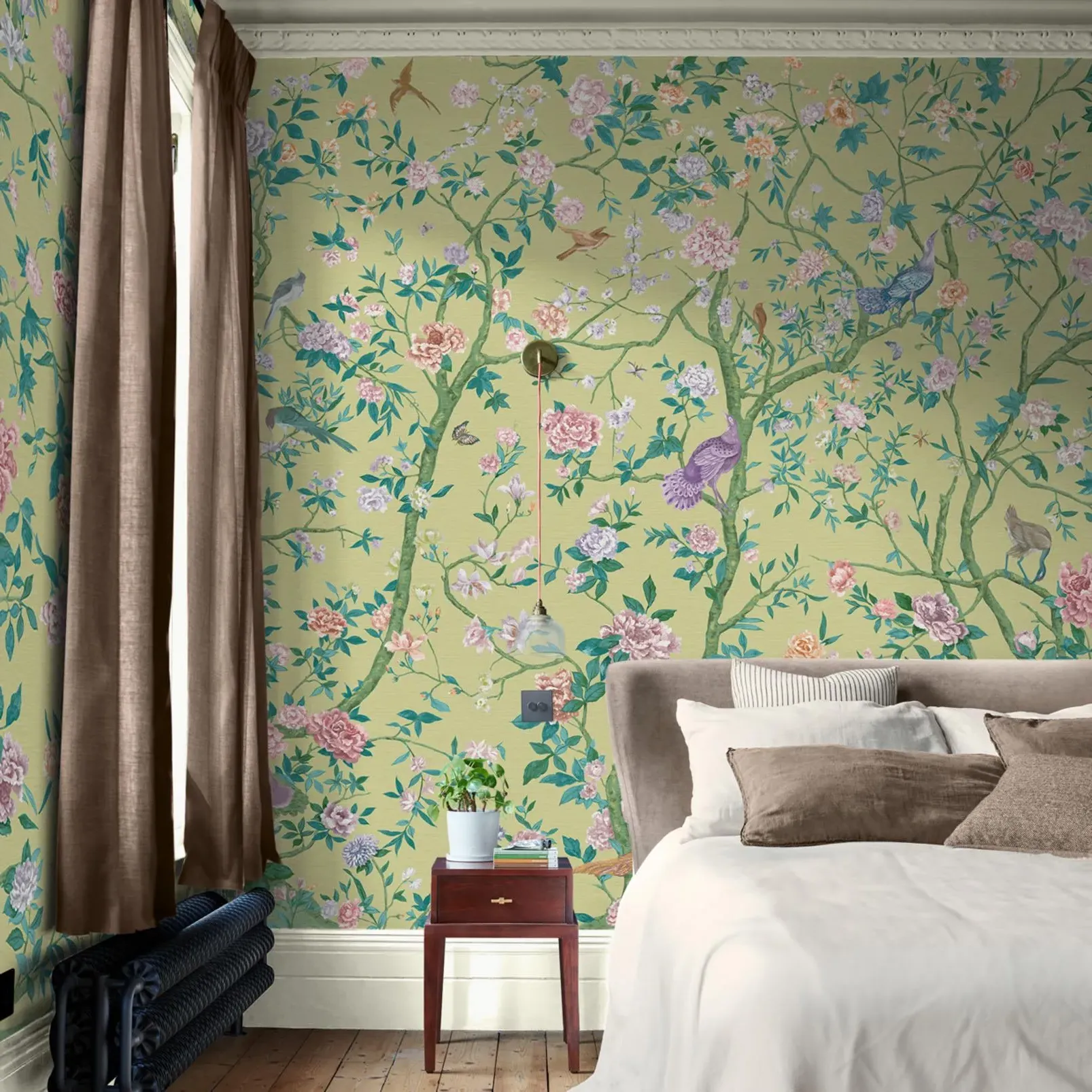 Chinoiserie Wall Mural - Green