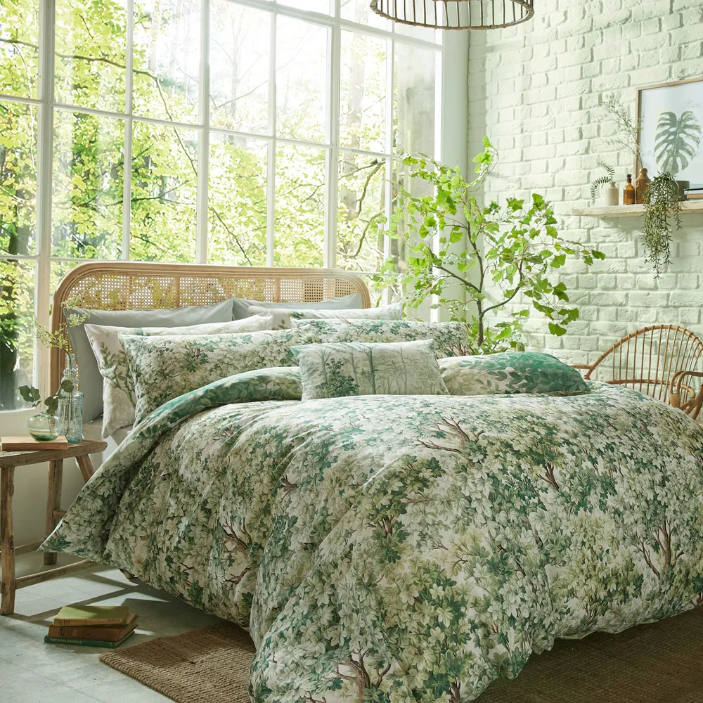Coppice Forest Duvet Cover Set - Green