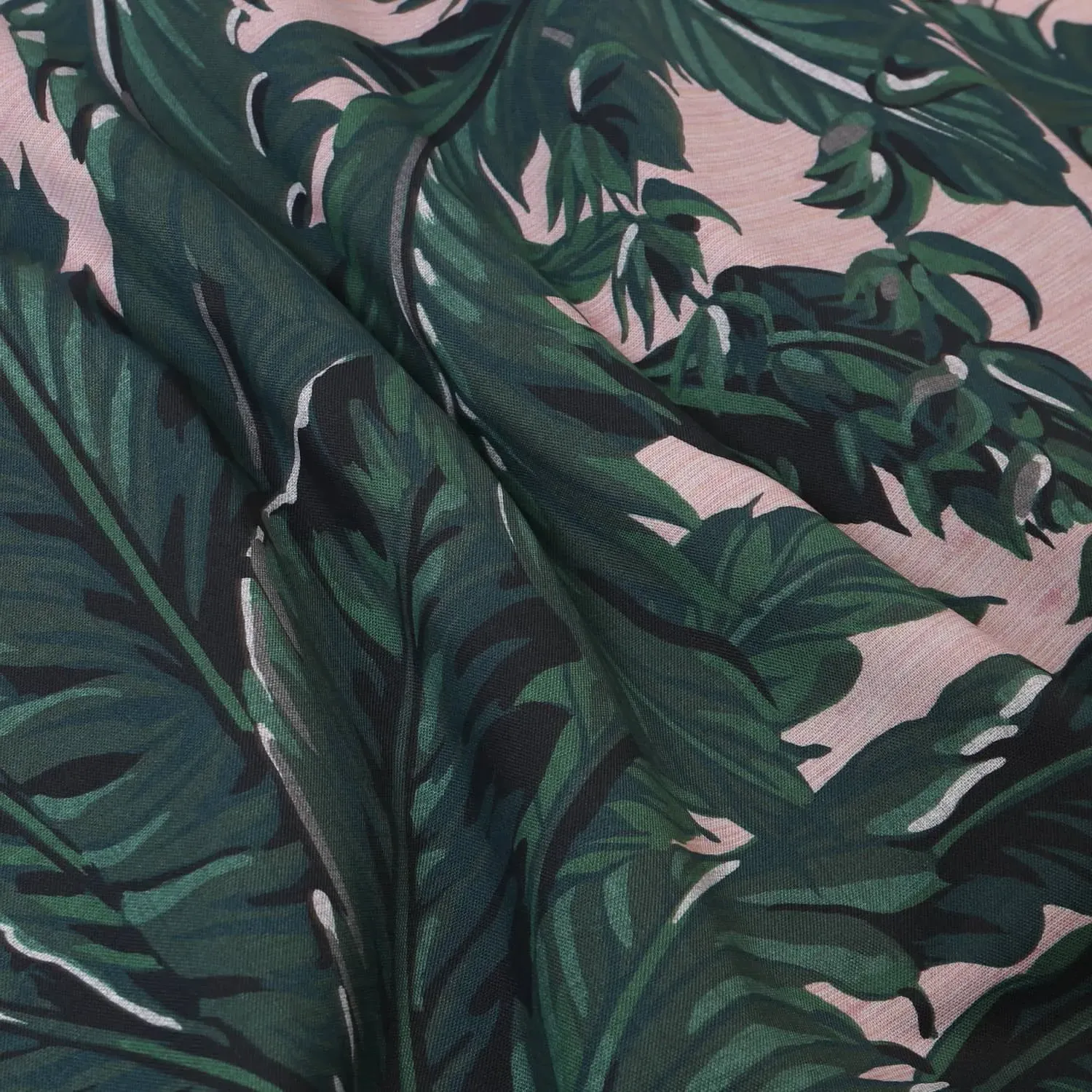 Daintree Palm Blush Made to Measure Roller Blind - Pink